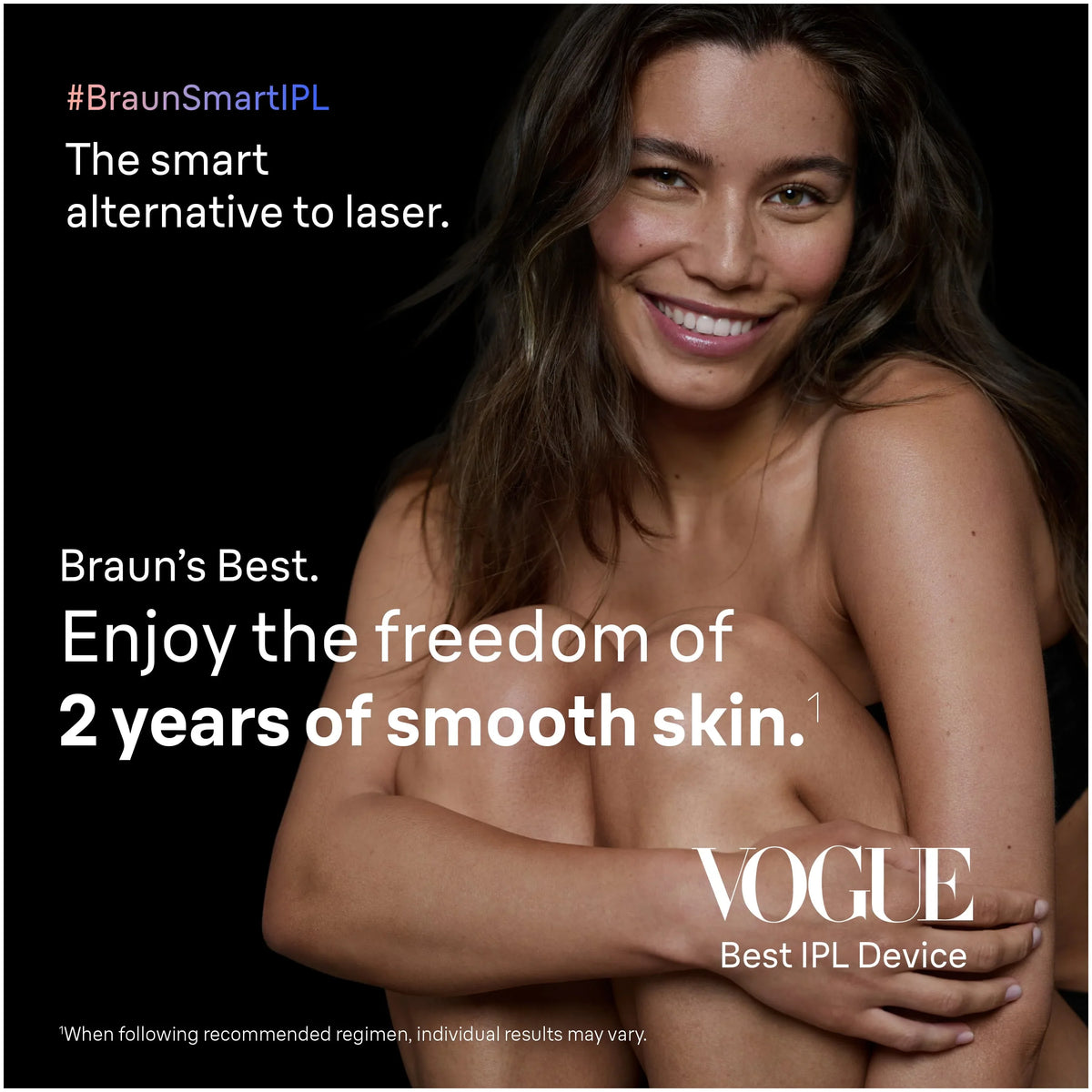 Braun Skin i·expert Smart IPL: At Home Alternative to Laser Hair Removal with 4 Caps and Vanity Case, PL7387